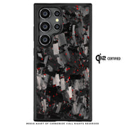 SAMSUNG || Big Flake Forged Red Carbon Fiber Phone Case