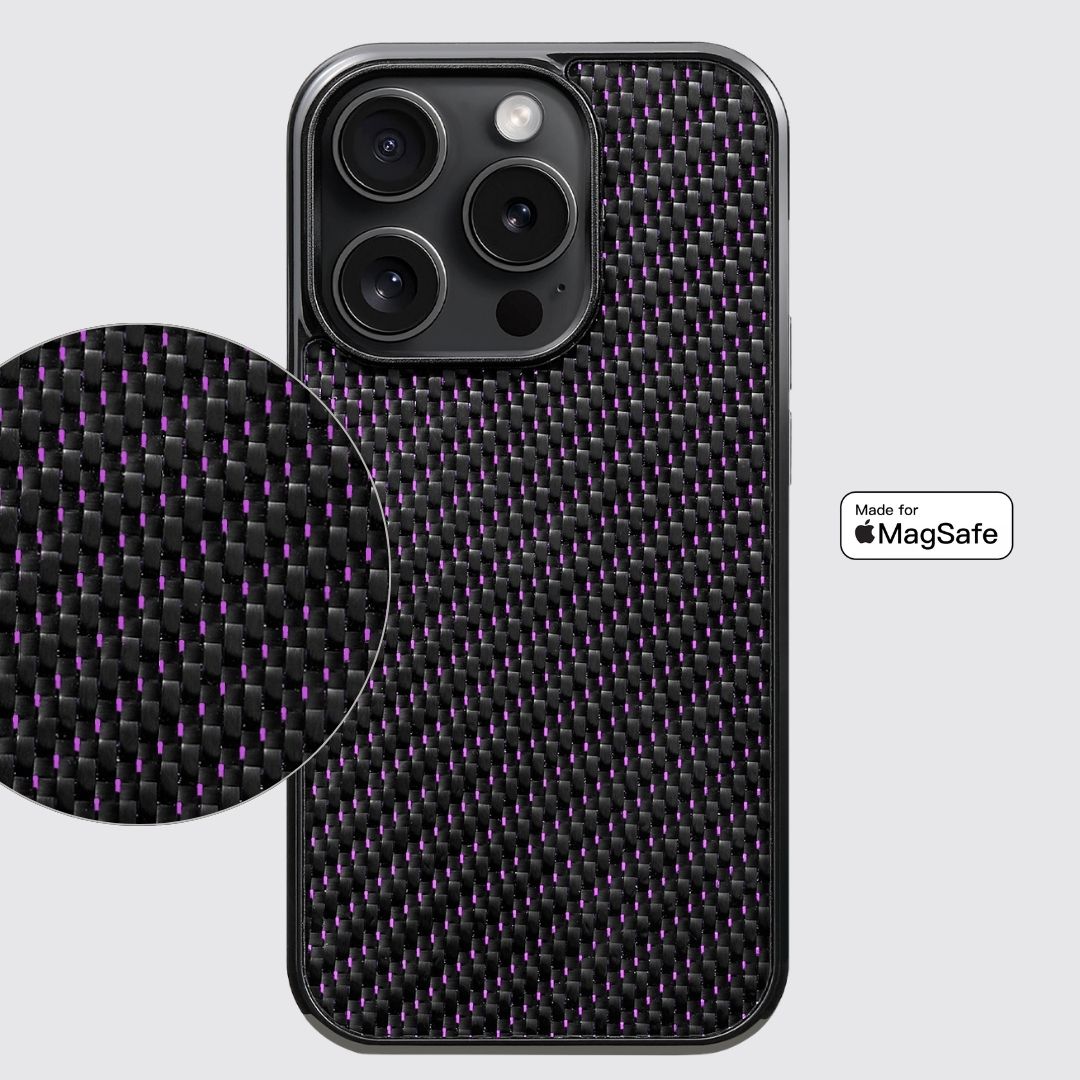 IPHONE || 3K Twill Purple Carbon Fiber Phone Case