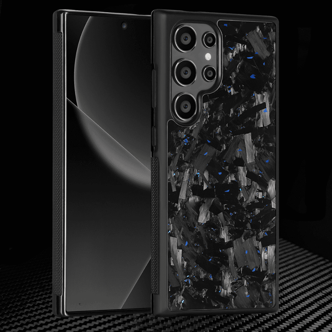 Samsung S-Series | Big Flake FORGED Blue Carbon Fiber cover