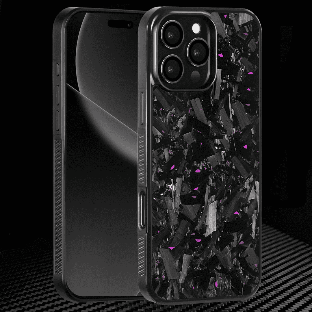 IPHONE || Big Flake FORGED Purple Carbon Fiber Cover Series