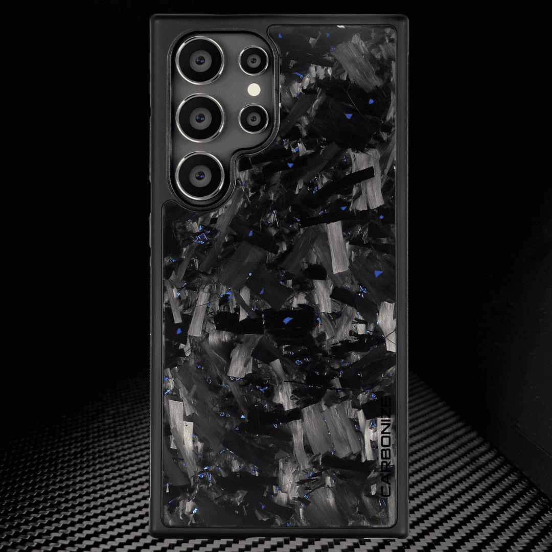 Samsung S-Series | Big Flake FORGED Blue Carbon Fiber cover