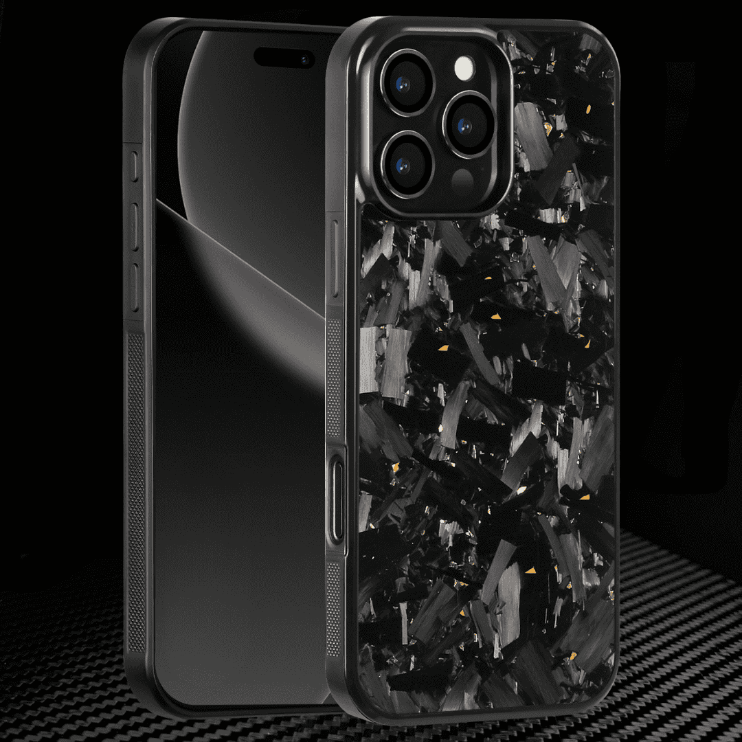 IPHONE || Big Flake FORGED Gold Carbon Fiber Cover Series