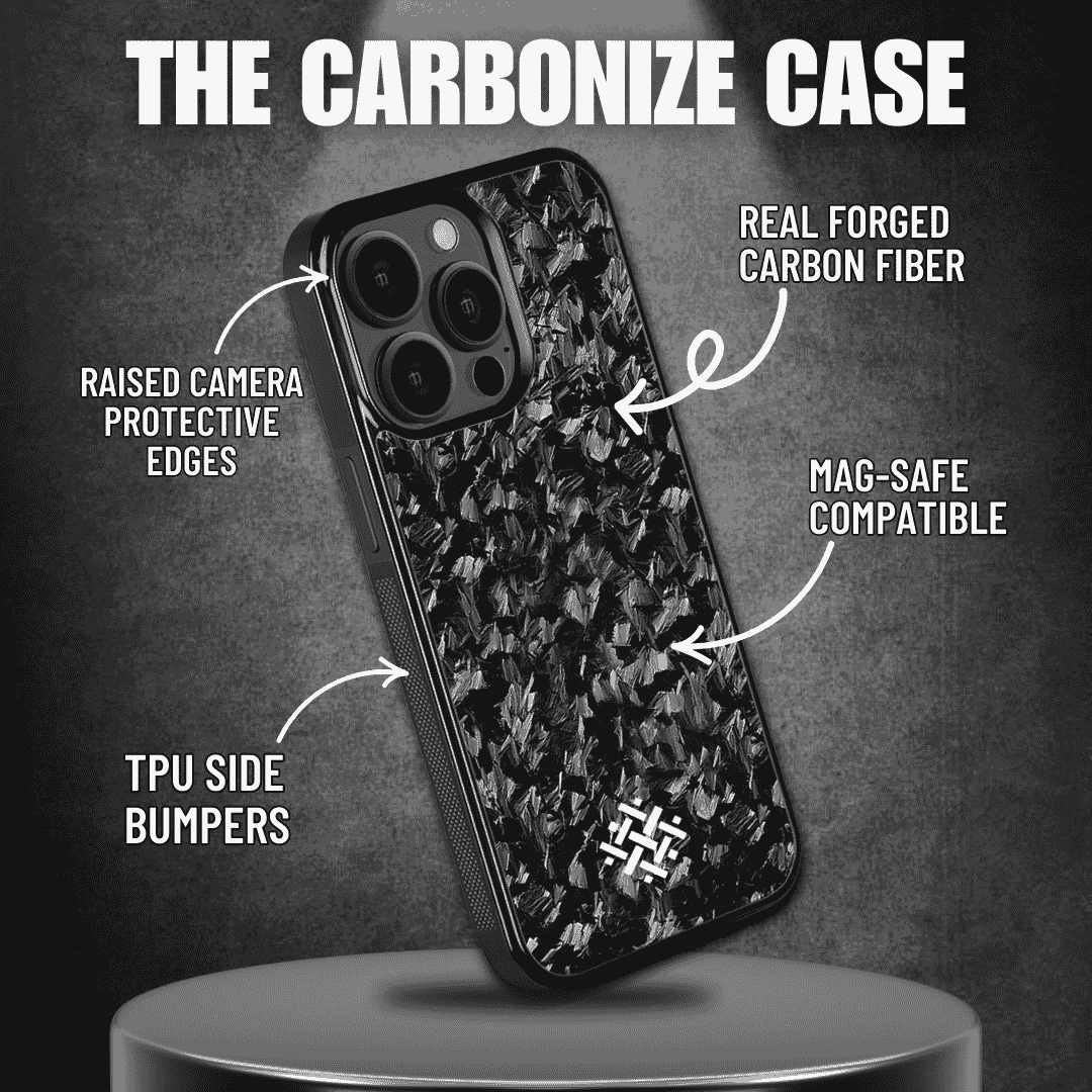 IPHONE || Small Flake Forged Carbon Fiber Cover Series