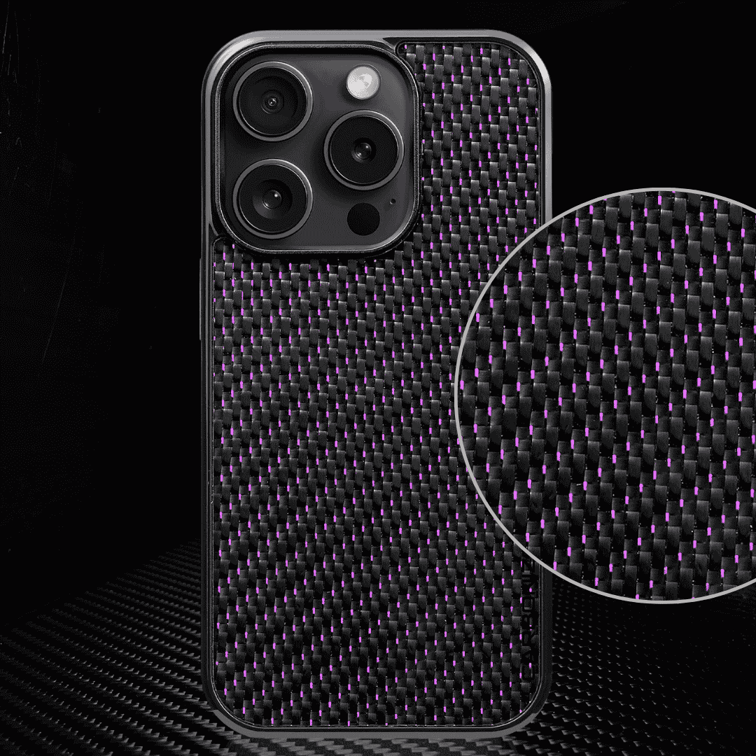 IPHONE || 3K TWILL Purple Carbon Fiber Covers