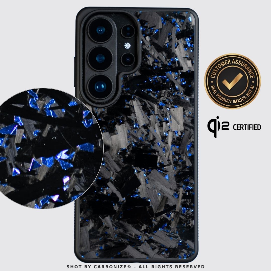 SAMSUNG || Big Flake Forged Blue Carbon Fiber Cover