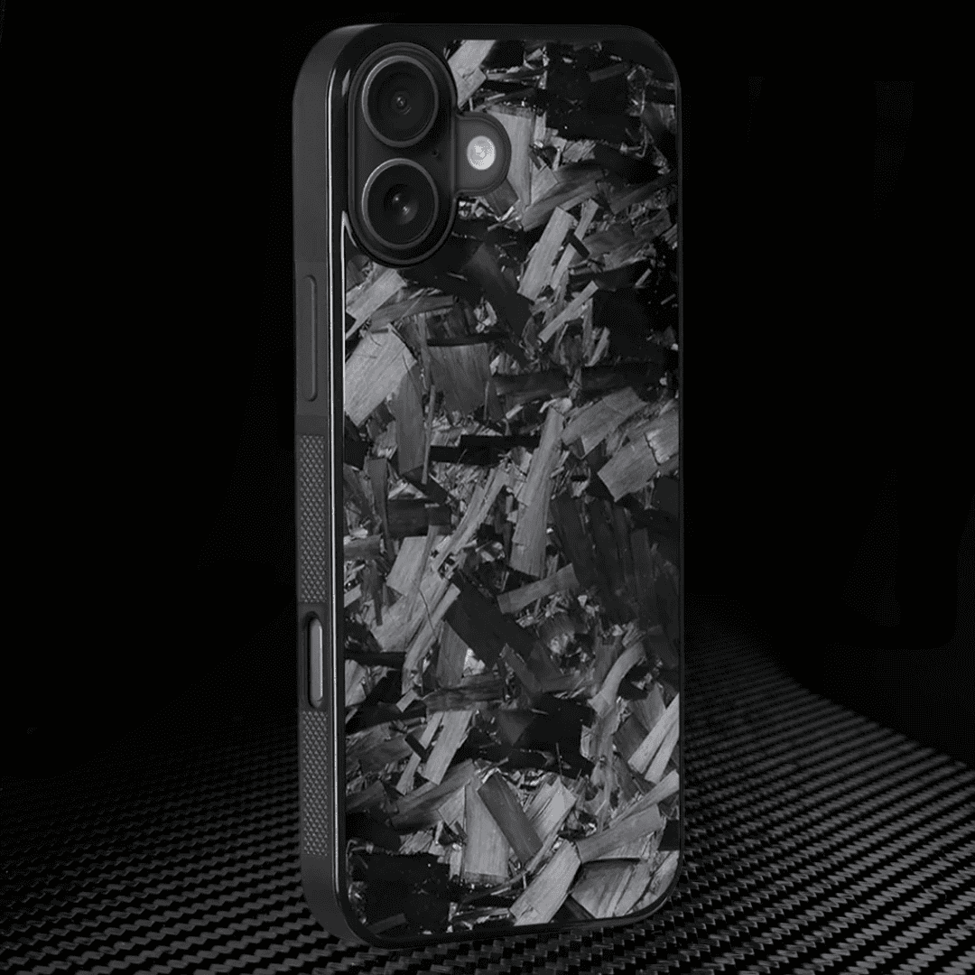 IPHONE || Big Flake FORGED Black Carbon Fiber Cover Series