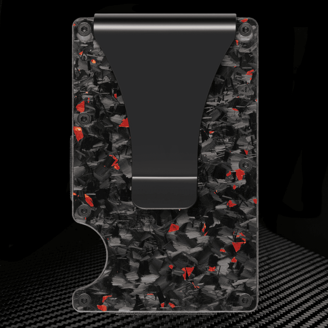 Carbonize | Forged Red Carbon Fiber Wallet (Glossy Finish)