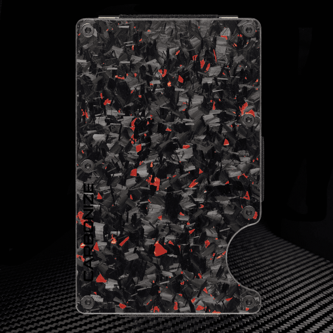 Carbonize | Forged Red Carbon Fiber Wallet
