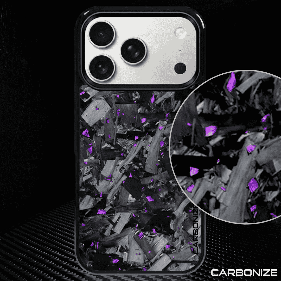 IPHONE || Big Flake FORGED Purple Carbon Fiber Cover Series
