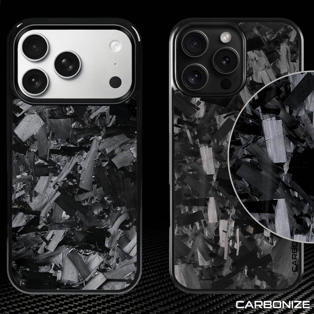 IPHONE || Big Flake FORGED Black Carbon Fiber Cover Series