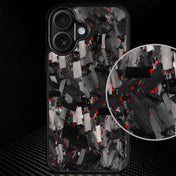 IPHONE || Big Flake Forged Red Carbon Fiber Phone Case