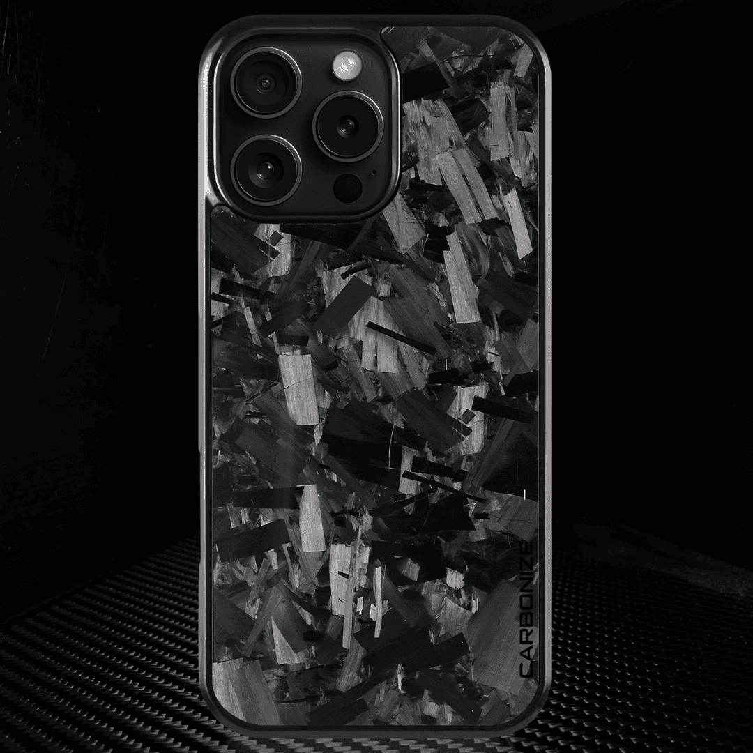 IPHONE || Big Flake FORGED Black Carbon Fiber Cover Series