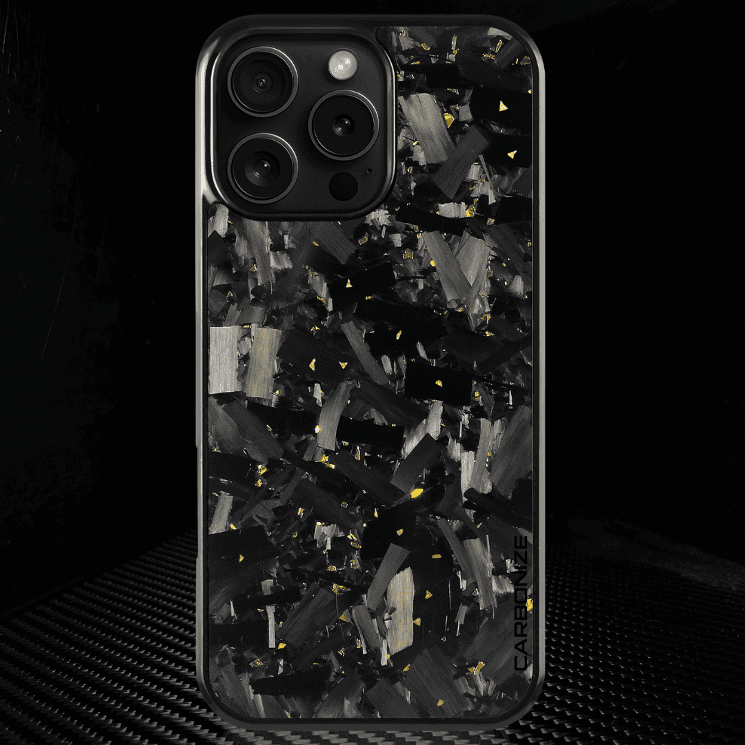 IPHONE || Big Flake FORGED Gold Carbon Fiber Cover Series