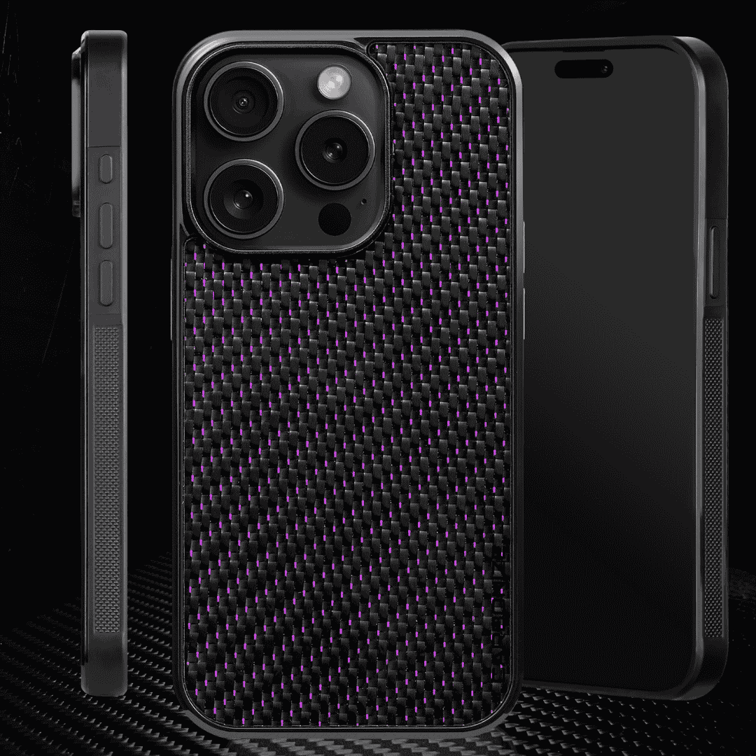 IPHONE || 3K TWILL Purple Carbon Fiber Covers