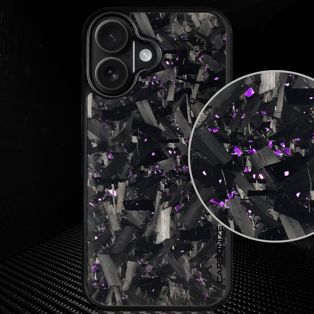 IPHONE || Big Flake FORGED Purple Carbon Fiber Cover Series