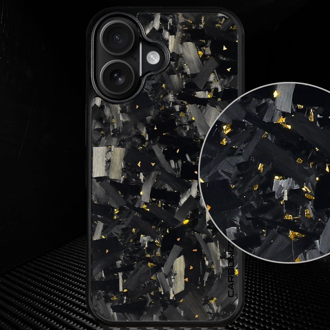 IPHONE || Big Flake FORGED Gold Carbon Fiber Cover Series