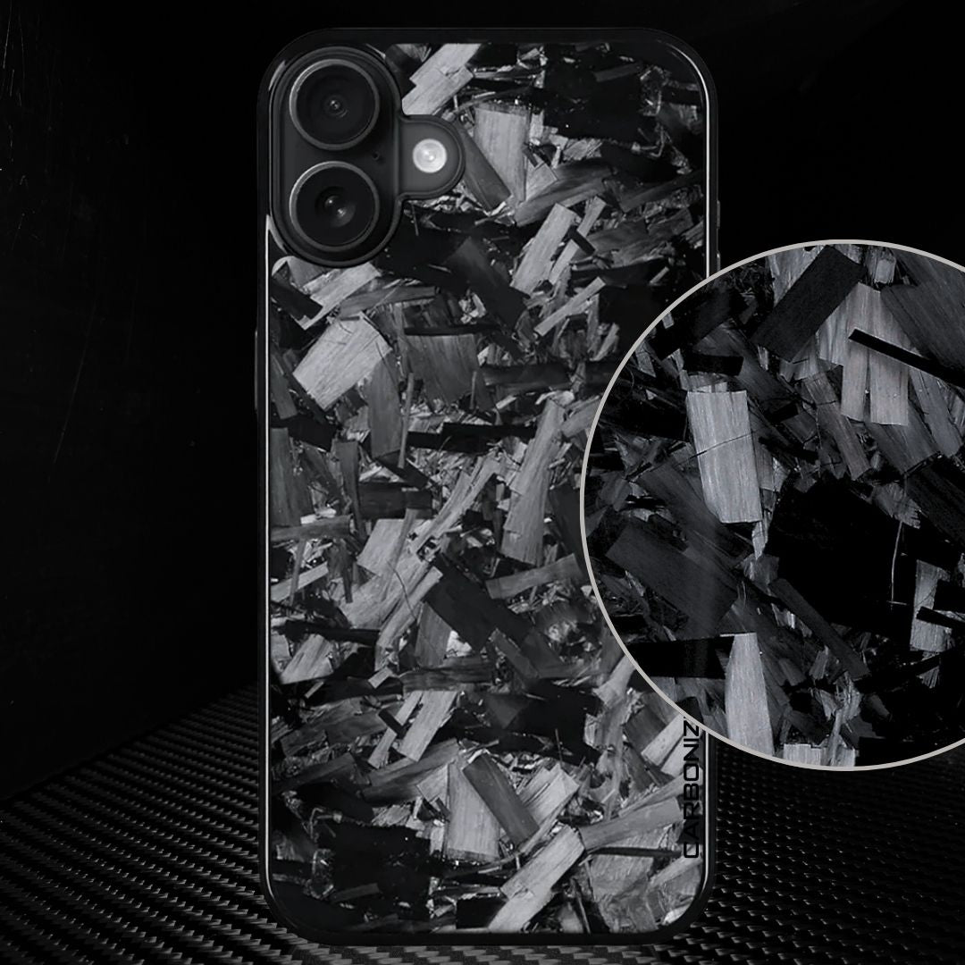 IPHONE || Big Flake FORGED Black Carbon Fiber Cover Series