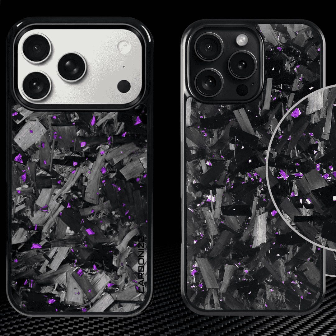 IPHONE || Big Flake FORGED Purple Carbon Fiber Cover Series