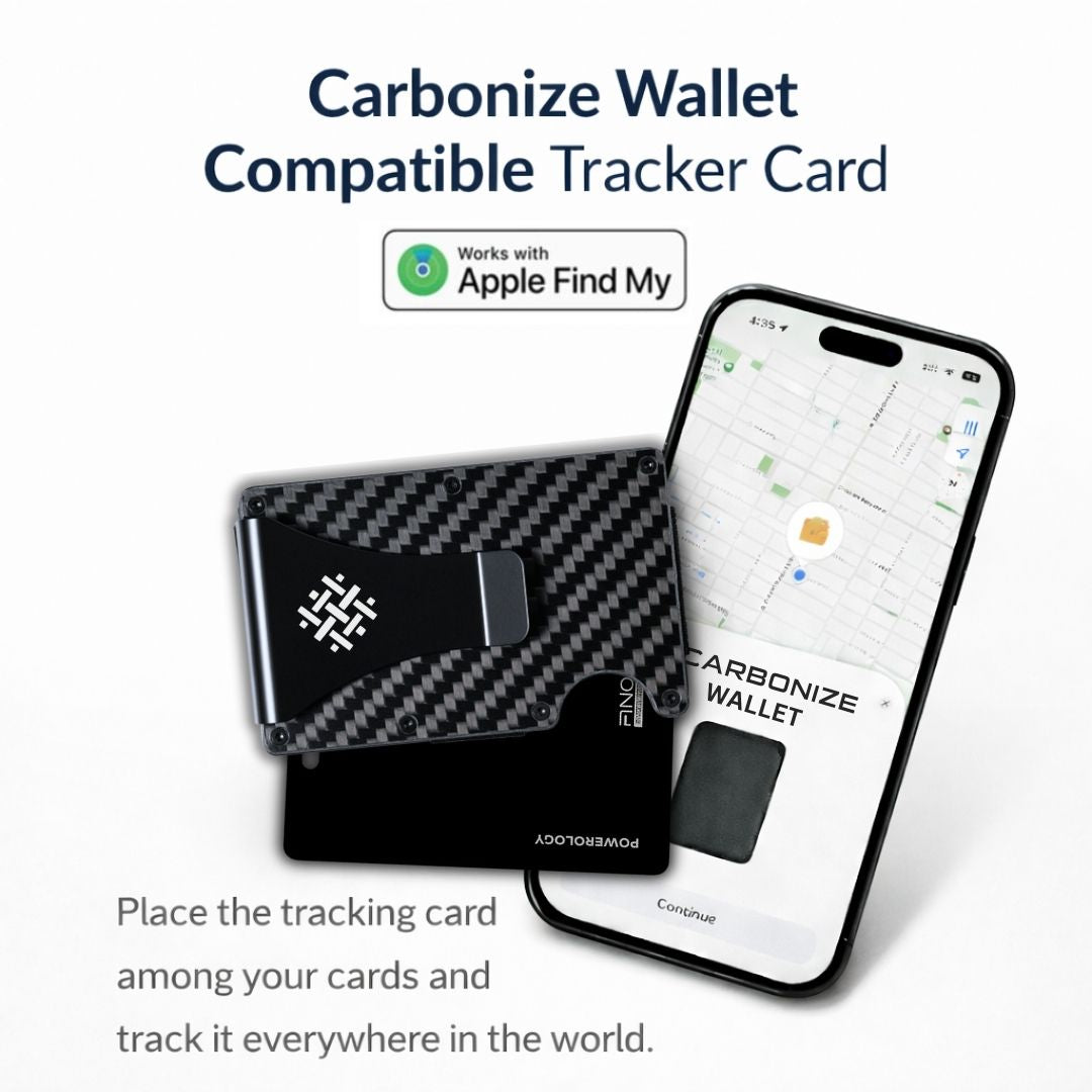 Powerology Findx Smart Card Device Finder – Black | Ultra-Slim Bluetooth Tracker