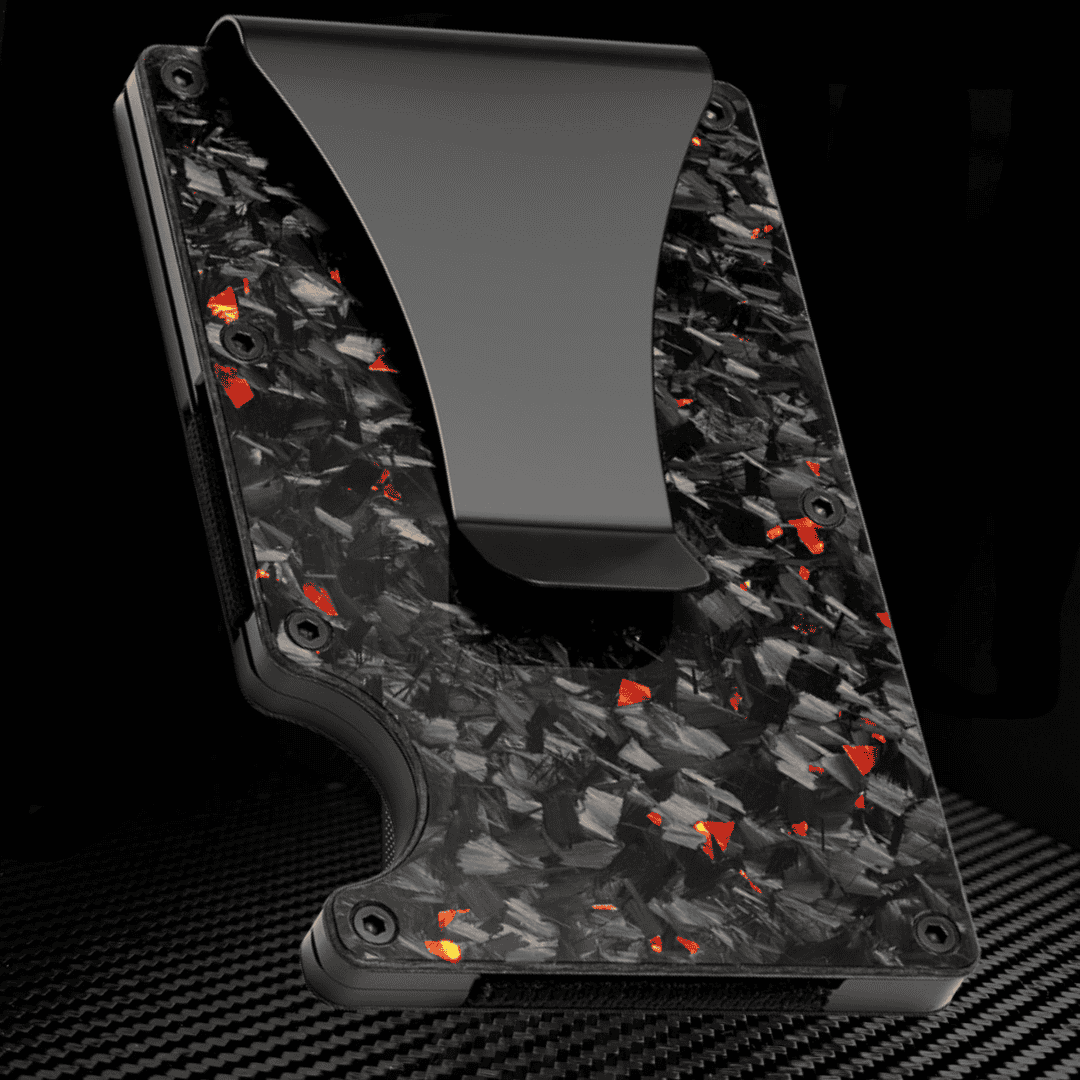 Carbonize | Forged Red Carbon Fiber Wallet (Glossy Finish)