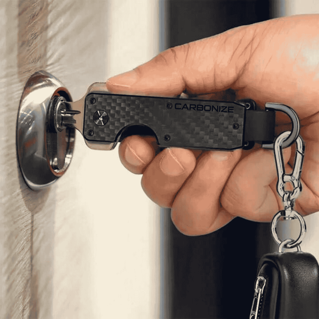 CARBONIZE | LITE | Forged Red Carbon Fiber Key Organizer