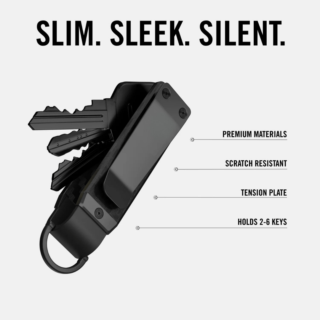 CARBONIZE | LITE | Forged Red Carbon Fiber Key Organizer