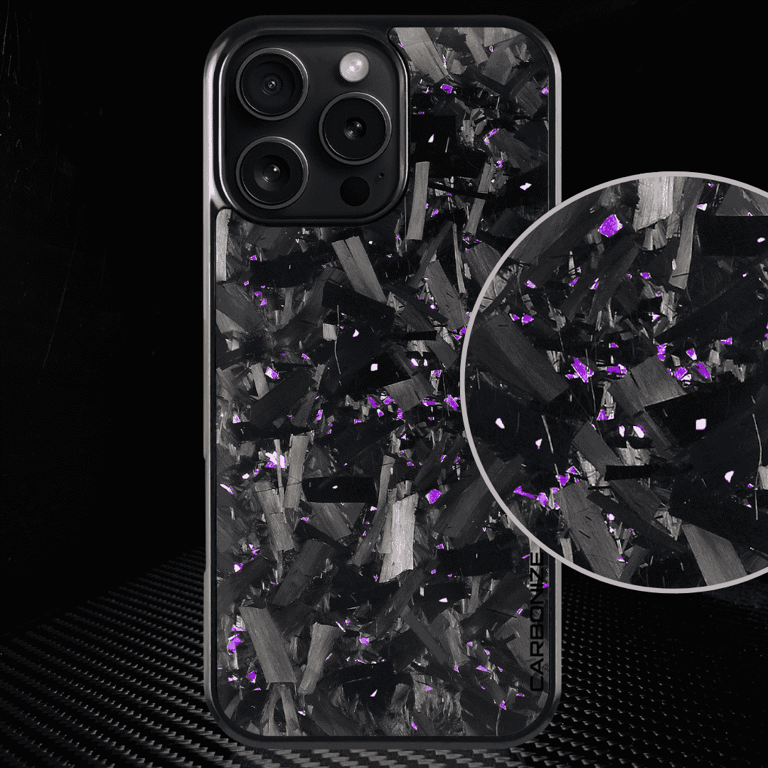 IPHONE || Big Flake FORGED Purple Carbon Fiber Cover Series