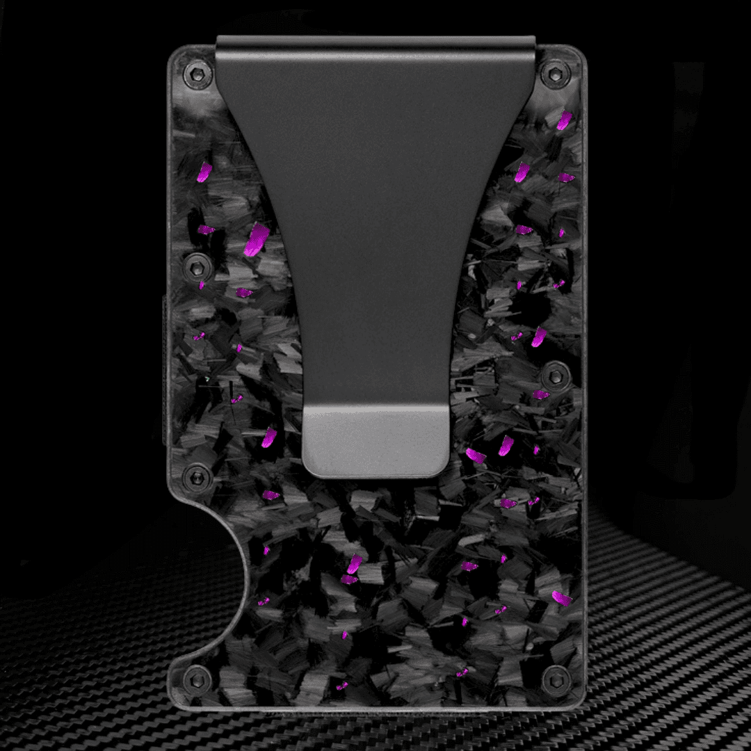Carbonize | Forged Purple Carbon Fiber Wallet (Glossy Finish)