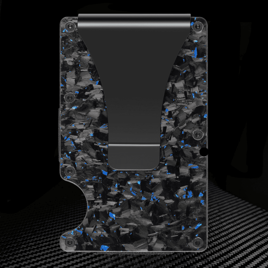 Carbonize | Forged Blue Carbon Fiber Wallet (Glossy Finish)