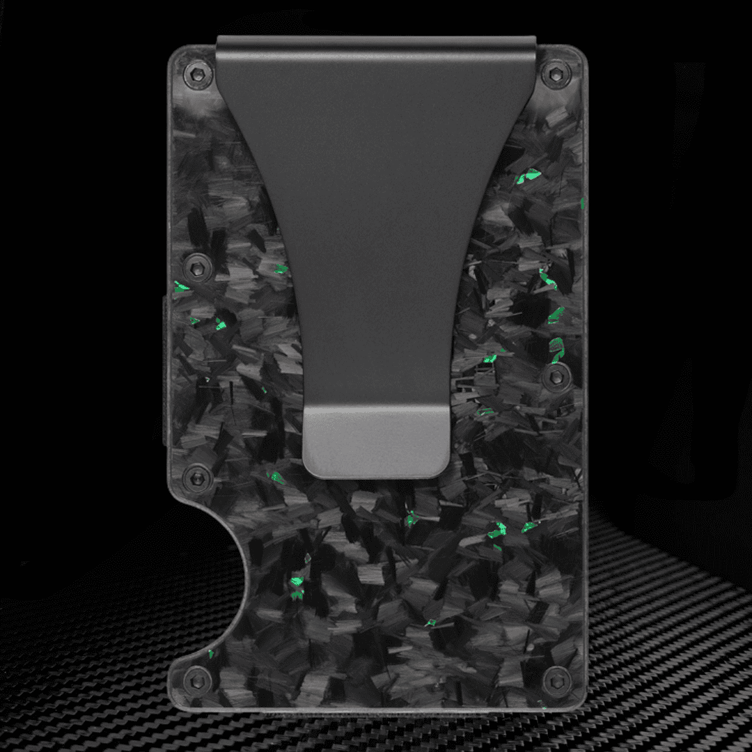 Carbonize | Forged Green Carbon Fiber Wallet (Glossy Finish)