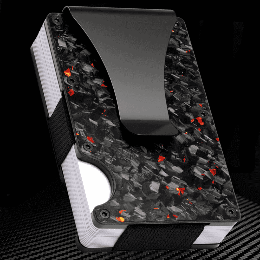 Carbonize | Forged Red Carbon Fiber Wallet (Glossy Finish)