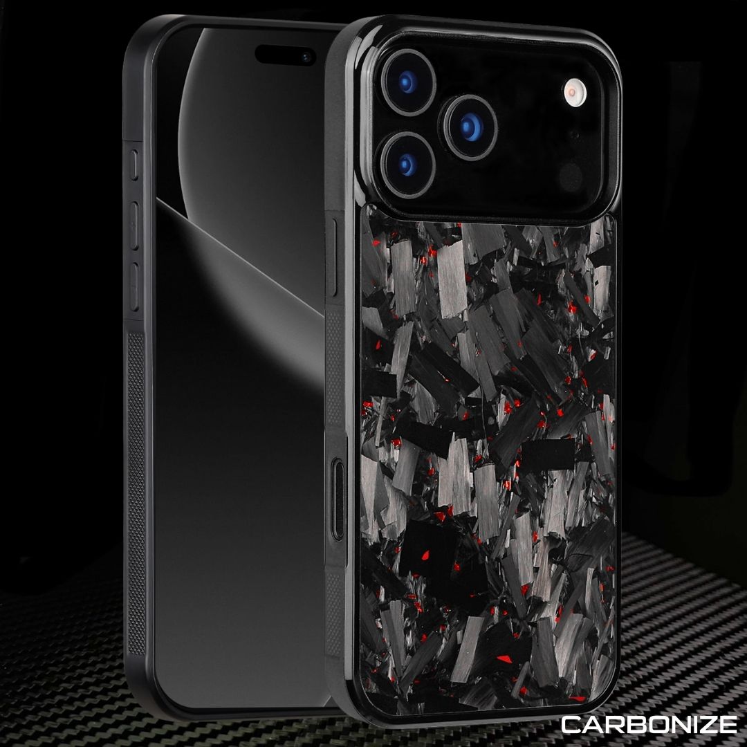 IPHONE || Big Flake FORGED Red Carbon Fiber Cover Series