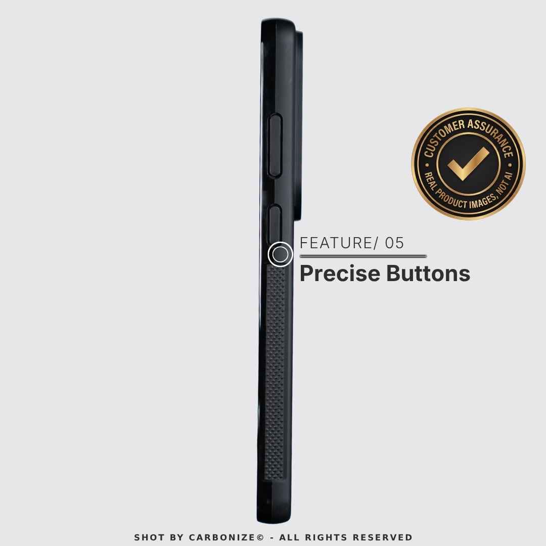 Feature 05: precise tactile button covers on Samsung carbon fiber cover