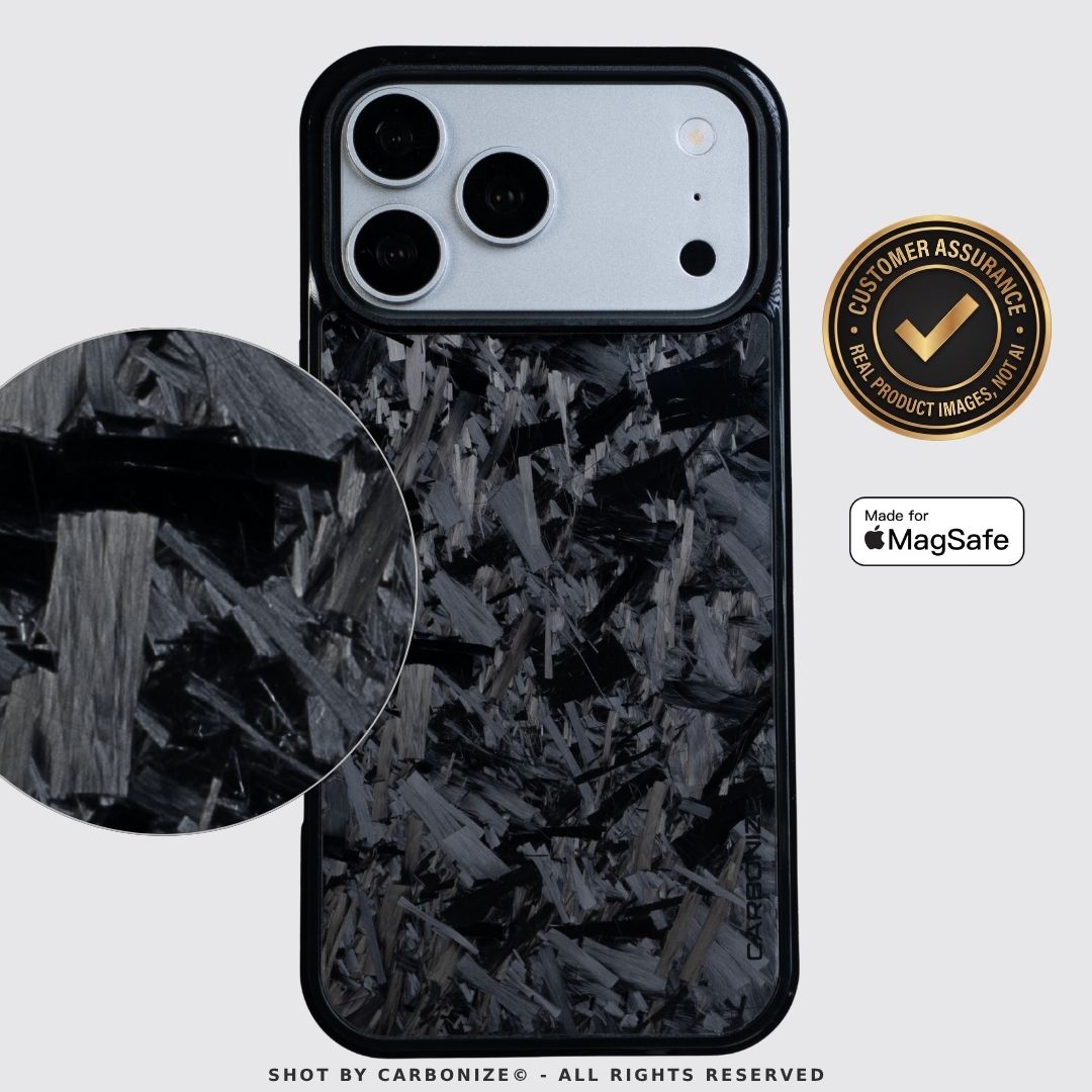 IPHONE || Big Flake Forged Black Carbon Fiber Phone Case