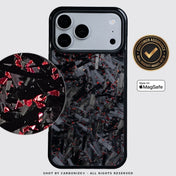 IPHONE || Big Flake Forged Red Carbon Fiber Phone Case