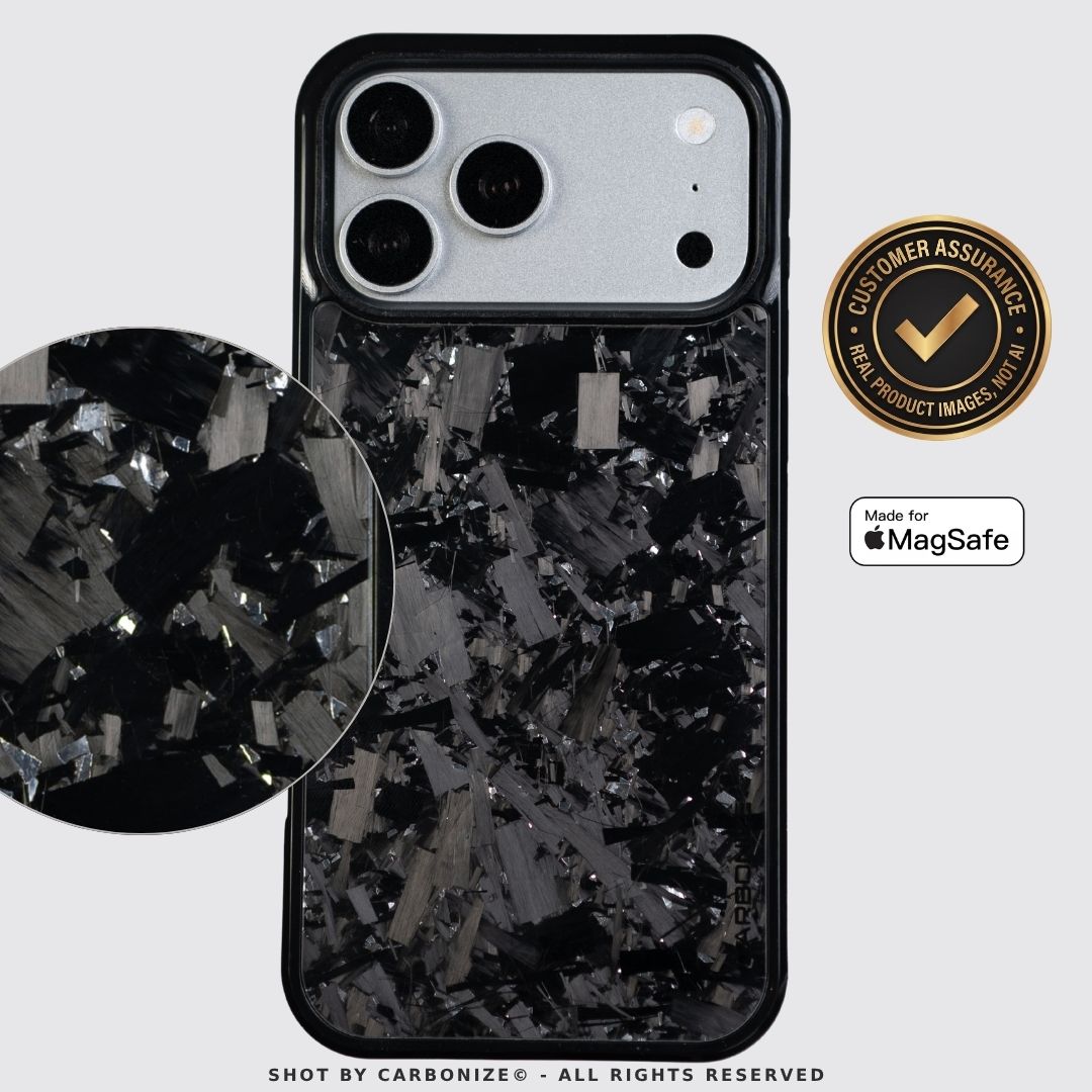 IPHONE || Big Flake Forged Silver Carbon Fiber Phone Case