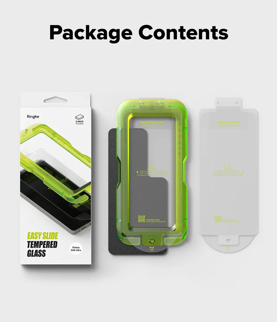 Ringke Galaxy S26 Ultra Screen Protector - Easy Slide Tempered Glass