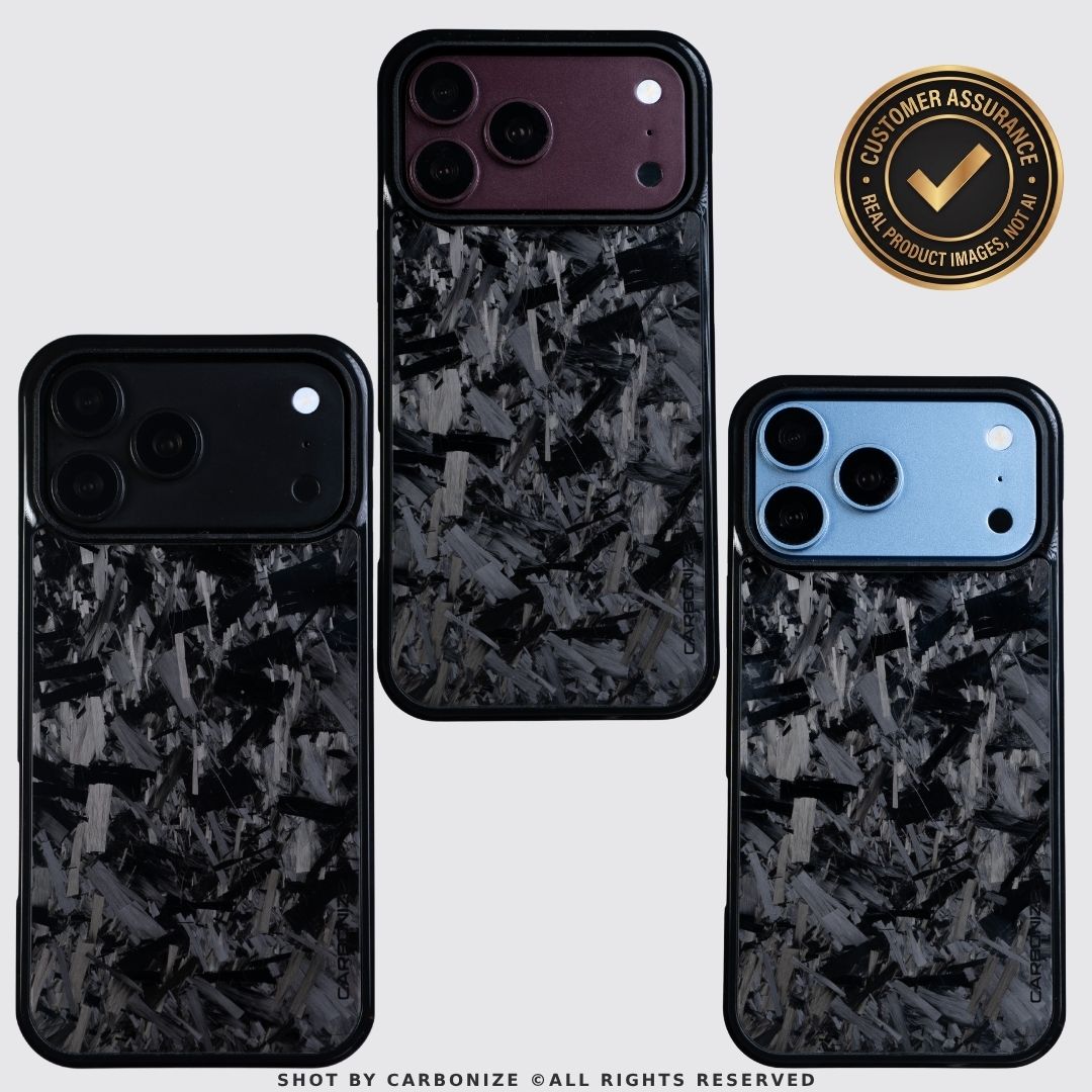 IPHONE || Big Flake Forged Black Carbon Fiber Phone Case