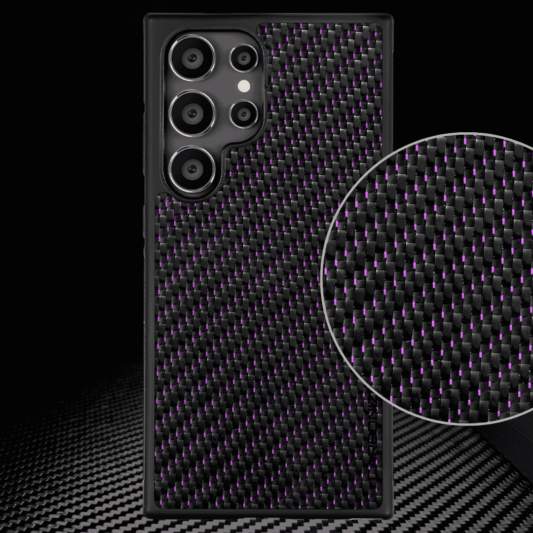 Samsung S-Series || 3K TWILL Purple Carbon Fiber cover