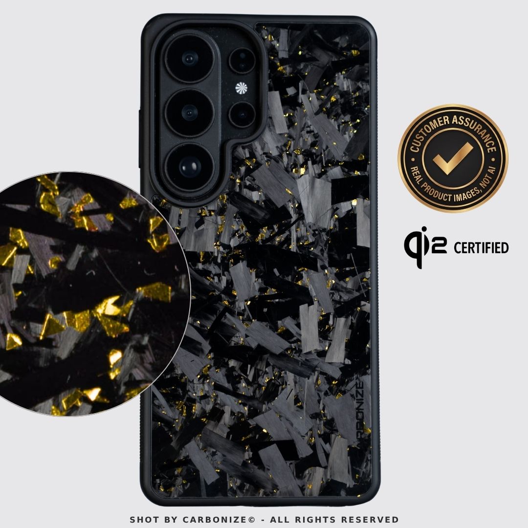 SAMSUNG || Big Flake Forged Gold Carbon Fiber Cover
