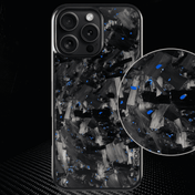 IPHONE || Big Flake Forged Blue Carbon Fiber Phone Case