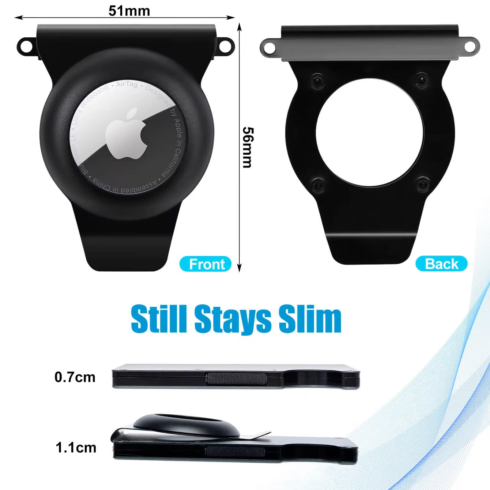 Wallet AirTag Attachment (AirTag not included)