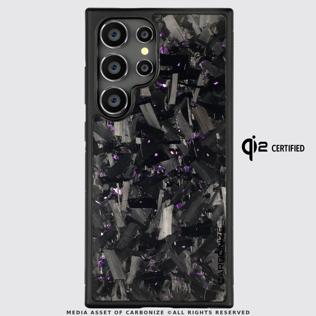 SAMSUNG || Big Flake Forged Purple Carbon Fiber Phone Case