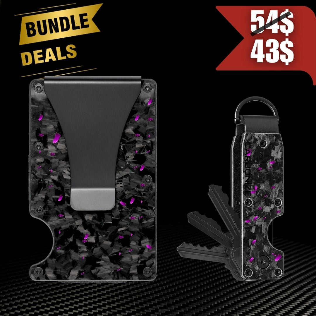 [forged purple wallet+ Lite forged purple key organizer]-Bundle