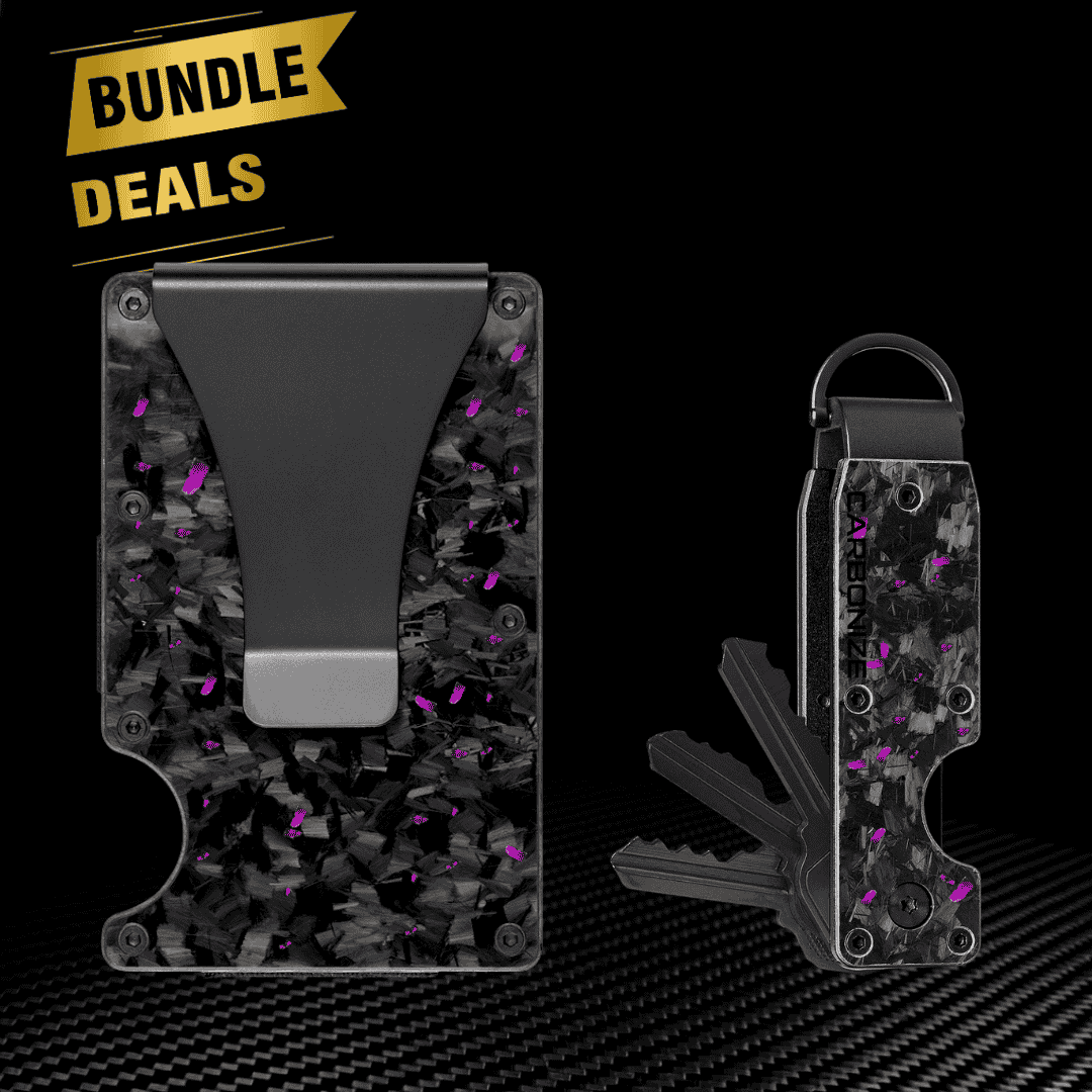 [forged purple wallet+ Lite forged purple key organizer]-Bundle