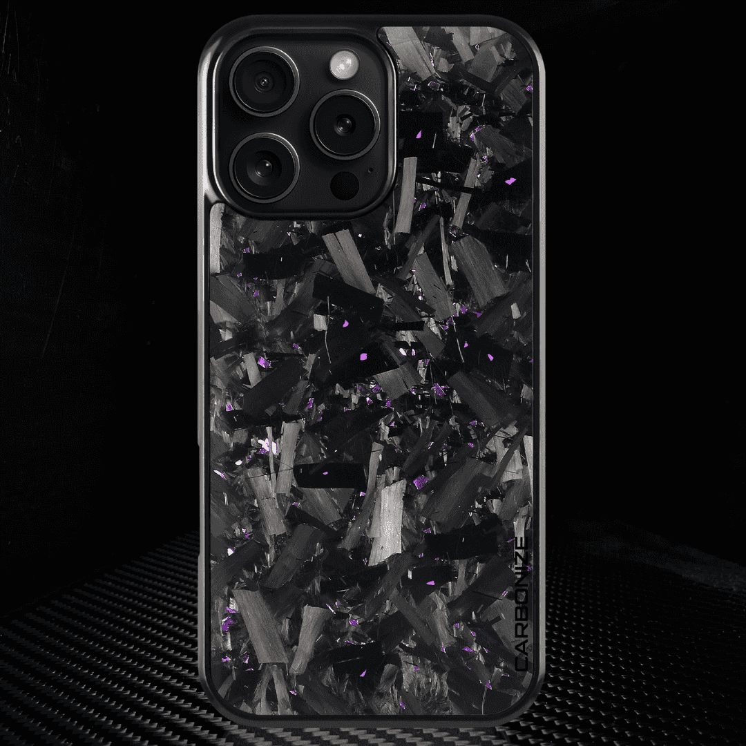 IPHONE || Big Flake FORGED Purple Carbon Fiber Cover Series