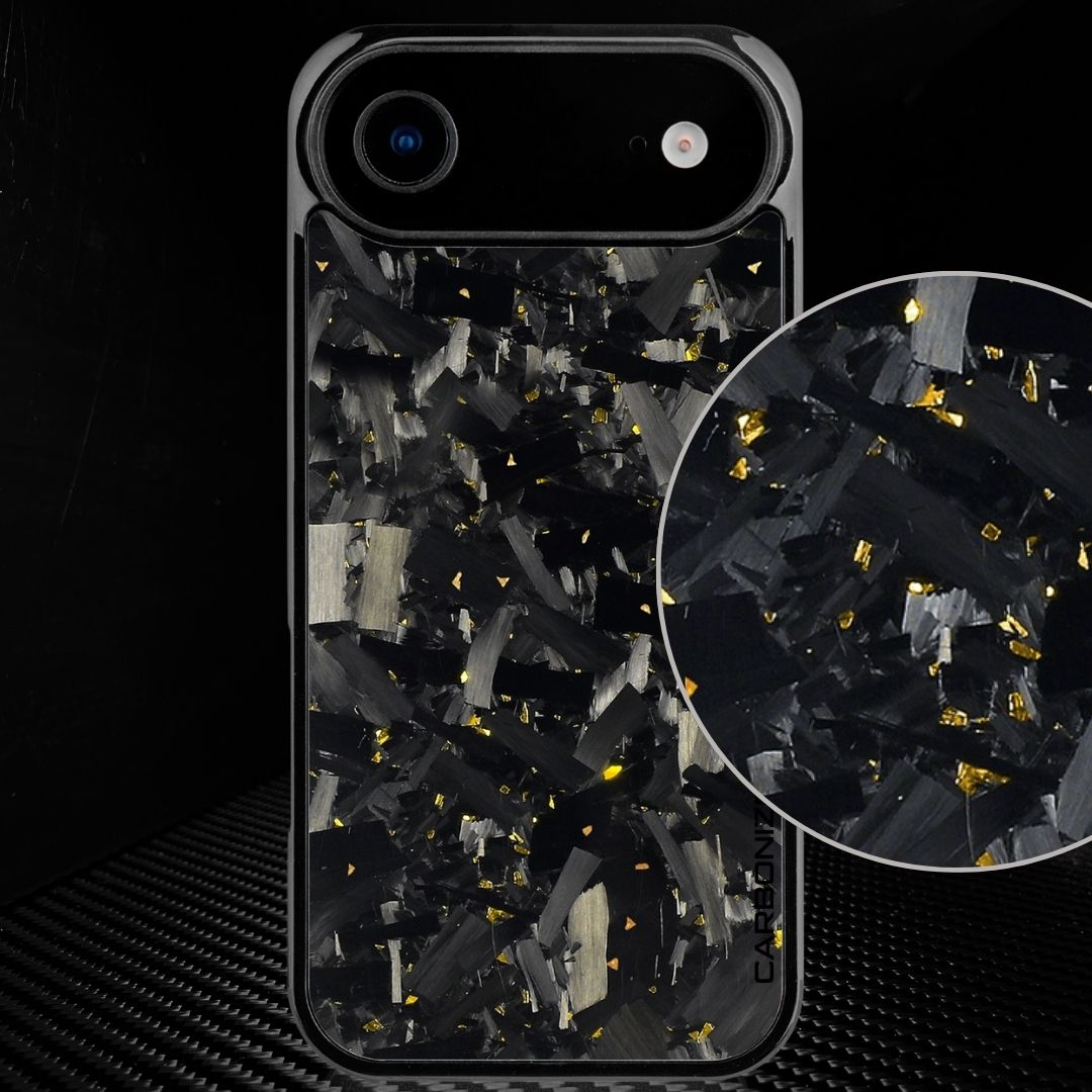 IPHONE || Big Flake FORGED Gold Carbon Fiber Cover Series