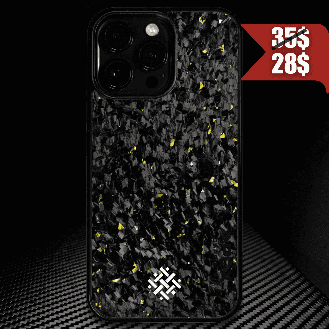 IPHONE || Forged Gold Carbon Fiber Cover Series