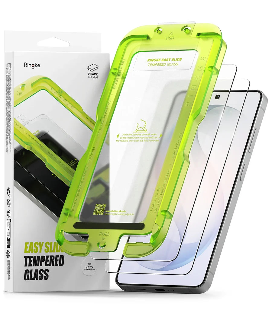 Ringke Galaxy S26 Ultra Screen Protector - Easy Slide Tempered Glass