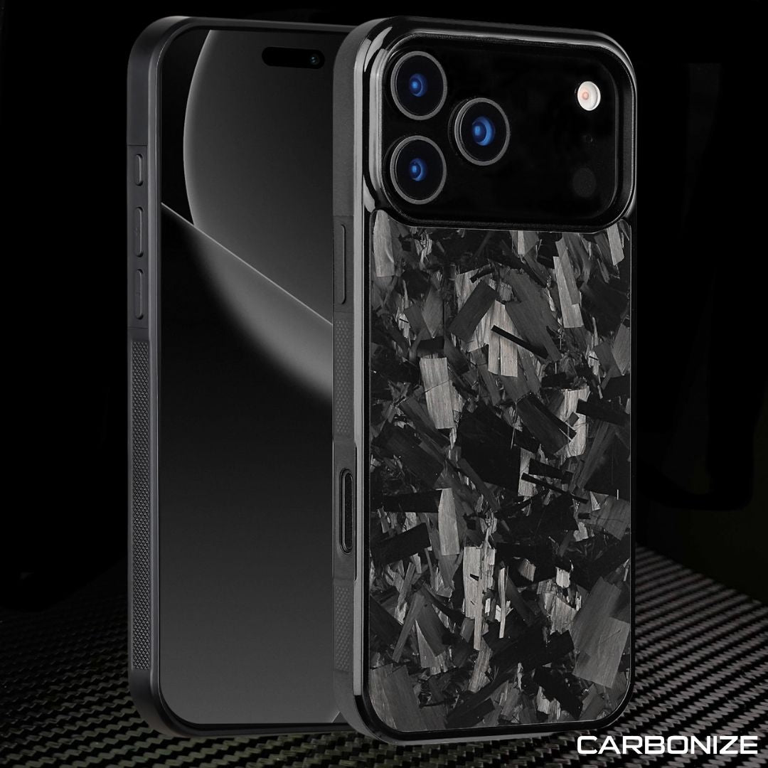 IPHONE || Big Flake FORGED Black Carbon Fiber Cover Series